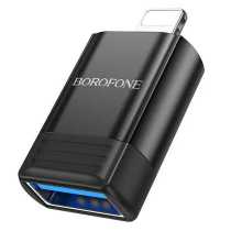 Перехідник Lightning to USB, BOROFONE BV18 iP, Black (6941991103988)