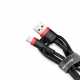 Кабель USB to Lightning Baseus Cafule B-19, 2.4А, 1м, чорно-червоний (CALKLF-B19)