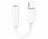 Перехідник AUX Lightning to 3.5mm Female Hoco LS34 Original Digital audio Converter білий (LS34)