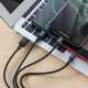 Кабель USB to Micro USB+Lightning+Type-C, Hoco X14, 2.4A 1.0m, black (6931474719157)