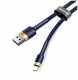 Кабель USB to Lightning Baseus Cafule B-19, 2.4А 1м, золотий (CALKLF-BV3)