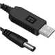 Кабель-перетворювач напруги USB to DC, 5V-12V 0,8 А, 1 А, 1m  (USBDC512)
