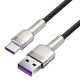 Кабель USB to Type-C Baseus Cafule Metal Data 1м.,  66W, чорний (CAKF000101)