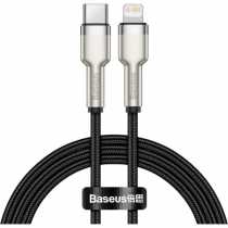 Кабель Type-C to Lightning, Baseus Cafule Metal, 20W 1m, black (CATLJK-A01)