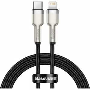 Кабель Type-C to Lightning, Baseus Cafule Metal, 20W 1m, black (CATLJK-A01)