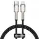 Кабель Type-C to Lightning, Baseus Cafule Metal, 20W 2.4А 2м, чорний (CATLJK-B01)
