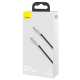 Кабель Type-C to Lightning, Baseus Cafule Metal, 20W 2.4А 2м, чорний (CATLJK-B01)