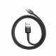 Кабель USB to Type-C Baseus Cafule, 3A, 0.5м  чорно-сірий (CATKLF-AG1)