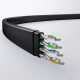 Патчкорд RJ45 15.0m NW102 Cat 6 U/UTP UGREEN, чорний (UGR-50180)