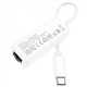 Перехідник мережевий  RJ45 to Type-C, Hoco UA22, білий (UA22 Type-C White)
