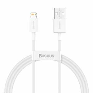 Кабель USB to Lightning Baseus Superior Series,  2.4A 1м,  білий (CALYS-A02)