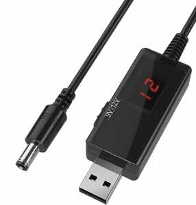 Кабель-перетворювач напруги USB to DC, 5V-9V/12V, 0,8 А 1 А, 1m (USBDC59512)