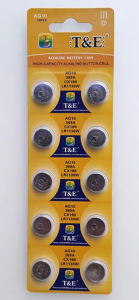 Батарейка T&E AG10 (за ШТ)