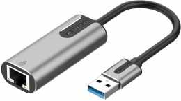 Перехідник мережевий RJ45 to USB  Vention Gigabit Ethernet Adapter 0.15м, сірий (CEWHB)