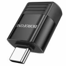 Перехідник Type-C to USB, BOROFONE BV18, black (BV18C)