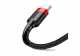 Кабель USB to Type-C  Baseus Cafule BG1, 3A 1м,  чорно-червоний (CATKLF-B91)