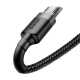 Кабель USB to microUSB Baseus Cafule,  2.4A 0.5м, чорно-сірий (CAMKLF-AG1)