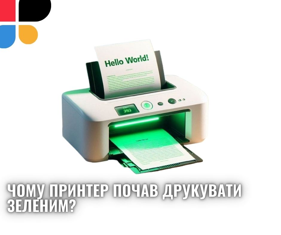 Принтер печатает зеленным