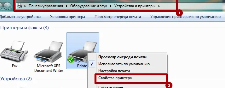 Властивості принтера